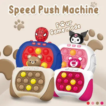 Quick Push Pop Game – Fast Push Bubble Fidget Toy with Lights | Fun Sensory Game for Kids & Adults | Birthday Gift