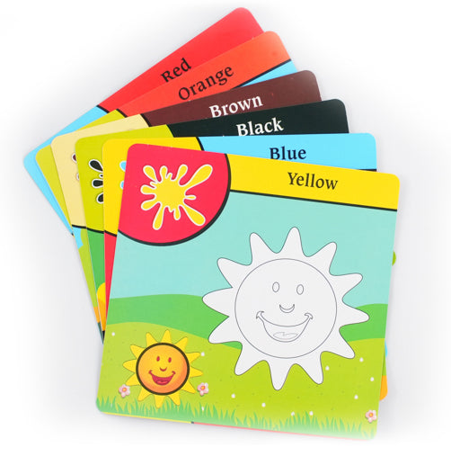 Color it and Wipe it - 12 reusable coloring sheets for kids.