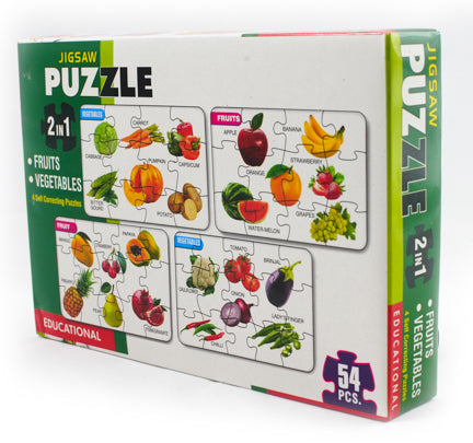 Educational Jigsaw Puzzle Range for Kids (Match The Fruit & Vegetable)